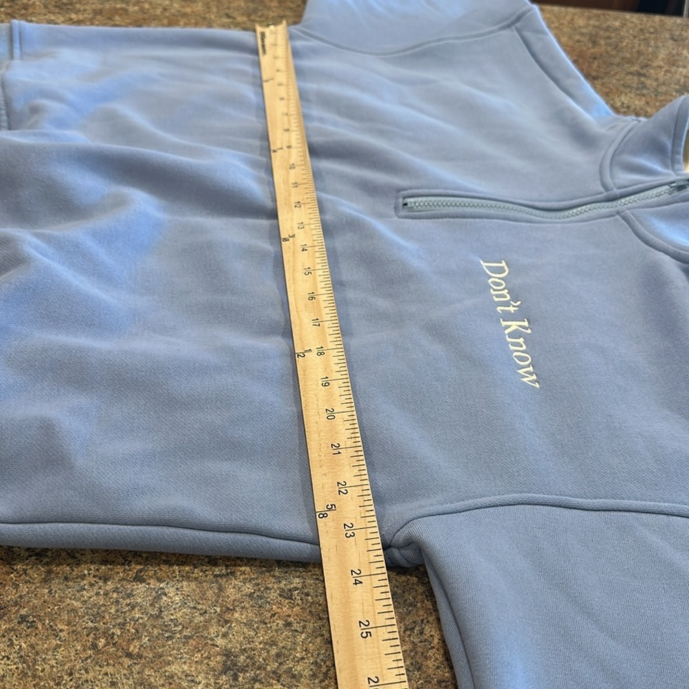 Bailey Rose Sweatshirt Size L Powder Blue Long Sleeve Dont Know Dont Care Logo - Picture 10 of 11